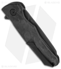 Buck Knives Buck Sprint OPS Liner Lock Knife Pro Marble Carbon Fiber (3" Black) 0843CFS -Knife Haven Shop Buck Sprint OPS LL Pro Marble CF Black BHQ 146045 jr side 2