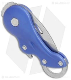 Buck Knives Buck Transport Light Blue Folding Key Chain Pocket Knife (1.2" Satin) 0756BLS-B1 -Knife Haven Shop Buck Transport Light Blue Folding Key Chain Satin 0756BLS B1 BHQ 71296 jr side