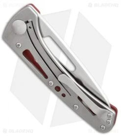 Buck Knives Buck Vertex Frame Lock Knife Red Aluminum (3" Satin) 0418RDS-B -Knife Haven Shop Buck Vertex red aluminum satin 0418RDS B BHQ 66592 er side