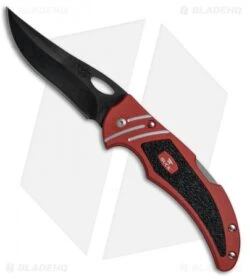 Buck Knives Buck Volt Lock Back Knife Red Aluminum (3.25" Black)