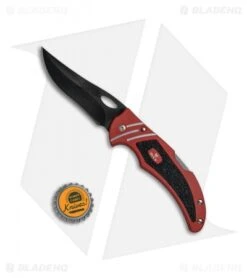 Buck Knives Buck Volt Lock Back Knife Red Aluminum (3.25" Black) -Knife Haven Shop Buck Volt LB Red Aluminum Black 0710RDS B BHQ 66593 jr bottlecap