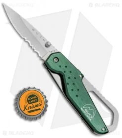 Buck Knives Buck Whittaker Approach Liner Lock Knife OD Green (2.625" Satin Serr) -Knife Haven Shop Buck Whittaker Approach LL OD Green Serr B752 ORX BHQ 71309 jr bottlecap