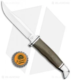 Buck Knives Buck Woodsman Pro Fixed Blade Knife Green Micarta (4" Satin) -Knife Haven Shop Buck Woodsman Pro Green Micarta Satin 0102GRS1 BHQ 120374 jr bottlecap
