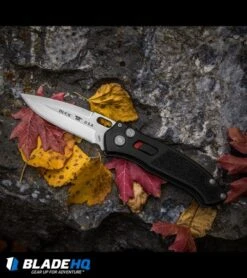 Buck Knives Buck Impact Automatic Knife Black (3.125" Satin) 0898BKS -Knife Haven Shop Buck impact auto 0898bks BHQ 27435 fall leaves dl