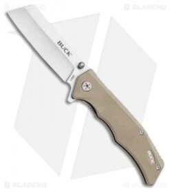 Buck Knives Buck Trunk Liner Lock Knife Tan G-10 (2.875" Satin) 0252TNS