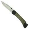 Buck Knives Buck Green Canvas Micarta Hunter Sport Lockback Folder Knife, Satin Blade