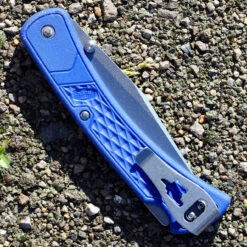 Buck Knives Buck 110 Slim Hunter, 3.75" 420HC Clip Blade, Blue Nylon Handle -Knife Haven Shop bu110bls2.3 76762.1566586264