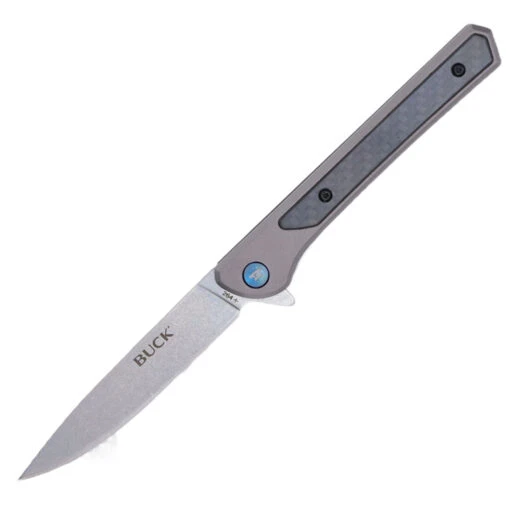 Buck Knives Buck 0264 Cavalier - Gray Aluminum And Carbon Fiber (3.6" 7Cr17 SW) -Knife Haven Shop bu13245 44876.1632596819