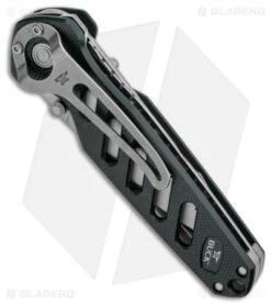 Buck Knives Buck 183 Alpha Crosslock Knife Green W/ Saw & Gut Hook Blade (3" Satin) 0183GRS -Knife Haven Shop buck alpha crosslock green 183grs b side 1