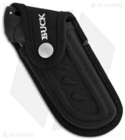 Buck Knives Buck Folding Omni Hunter 12PT Guthook Knife Black (4" Satin Plain) 0398BKG -Knife Haven Shop buck knives folding omni hunder 12pt satin drop point black 0397bks b sheath