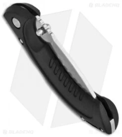 Buck Knives Buck Folding Omni Hunter 10PT Knife Black (3" Satin Plain) 0395BKS -Knife Haven Shop buck knives omni hunter 10pt fixed drop point folding 0395bks b side