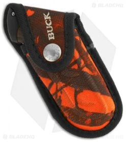 Buck Knives Buck Folding Omni Hunter 10PT Knife Mossy Oak Blaze Camo (3" Plain) 0395CMS9 -Knife Haven Shop buck omni hunter 0395cms9 b orange camo folder plain sheath