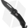 Buck Knives Buck Redpoint Rescue Black Folding Knife (2.75" Gray Serr) 0753BKX