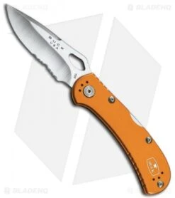 Buck Knives Buck SpitFire Lockback Knife Orange (3.25" Satin Serr) 0722ORX1