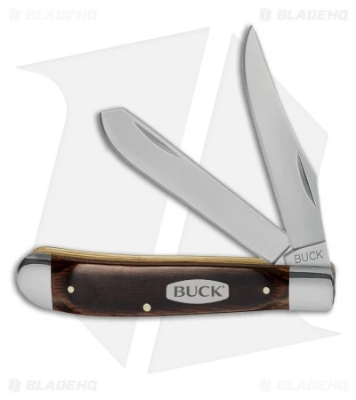 Buck Knives Buck Trapper Knife 3.5" Woodgrain 0382BRS 1 Buck Knives Buck Trapper Knife 3.5" Woodgrain 0382BRS
