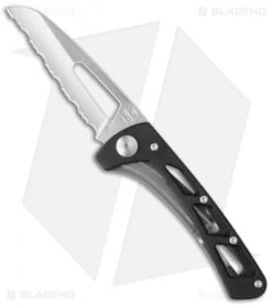 Buck Knives Buck Vertex Frame Lock Knife Black Aluminum (3" Full Serr) 0418BKX-B