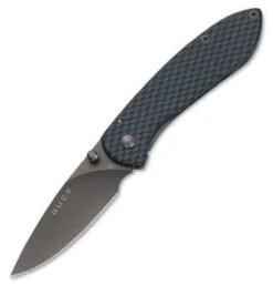 Buck Knives Buck 327CF Nobleman, 2.6" 440A Plain Blade, Carbon Fiber Graphic Overlay