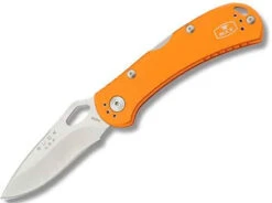 Buck Knives Buck 722ORS1 Spitfire, 3.25" 420HC Plain Blade, Orange Aluminum Handle